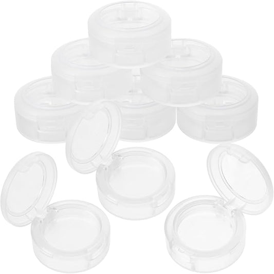 8pcs Single Empty Eyeshadow Case,Eyeshadow Storage Box, Empty Magnetic Eyeshadow Box,Cosmetic Makeup Organizer Holder,Travel Eyeshadow Container for Women Girls, 4x3.8cm, White