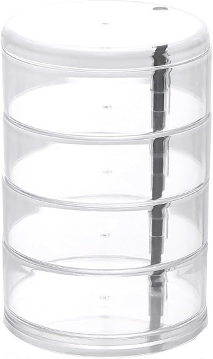Makeup Organizer Multi Layer Jewelry Organizer Large Capacity 360 Desktop Jewelry Organizer for Stud Earrings Rings Necklaces Bracelets Storage Box (Color : Clear, Size : 4)