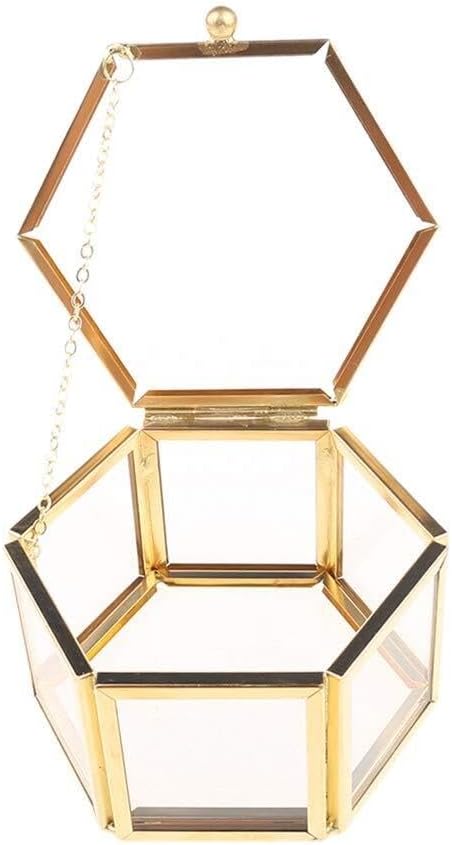 Makeup Organizer Geometric Jewelry Display Organizer Box For Case Home Decorative Box for Storage Trinket Earring Chest Jewellery Organiser Stand Holder,Convenient,Neat and Beautiful