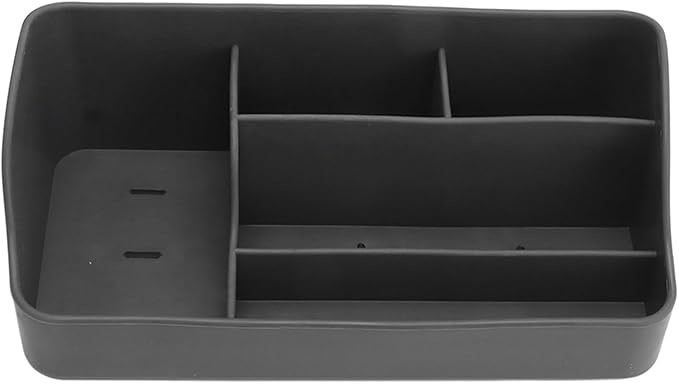 5 Grid Makeup Organizer Silicone Cosmetic Jewelry Storage Box Makeup Desk Organizer for Cosmetics Skincare Lipstick Brushes Lotions Eyeshadow Nail Polish Jewelry(Dark Gray)