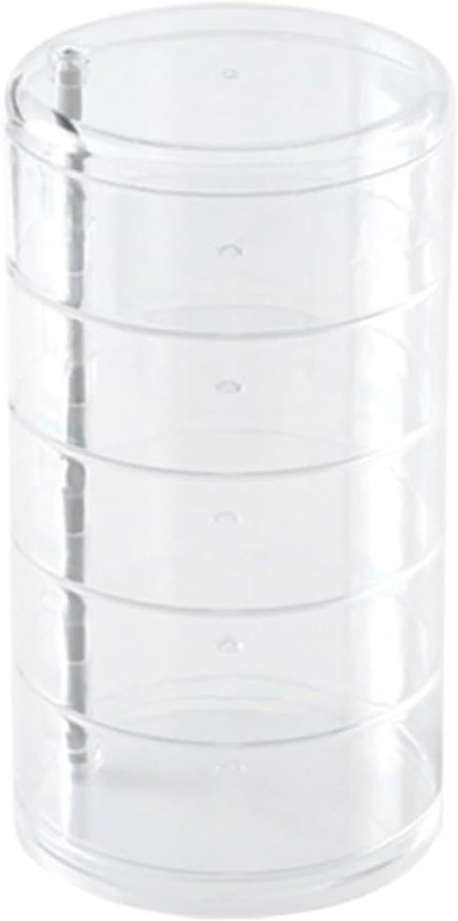 Makeup Organizer Multi Layer Jewelry Organizer Large Capacity 360 Desktop Jewelry Organizer for Stud Earrings Rings Necklaces Bracelets Storage Box (Color : Clear, Size : 5)