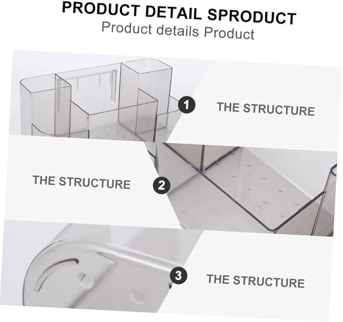 Cabilock 1pc Wall-mounted Makeup Organizer Non-perforated Hanging Cosmetic Storage Box Semitransparent Design for Bathroom Hotel Use Easy Installation Space-saving and Strong Adhesion
