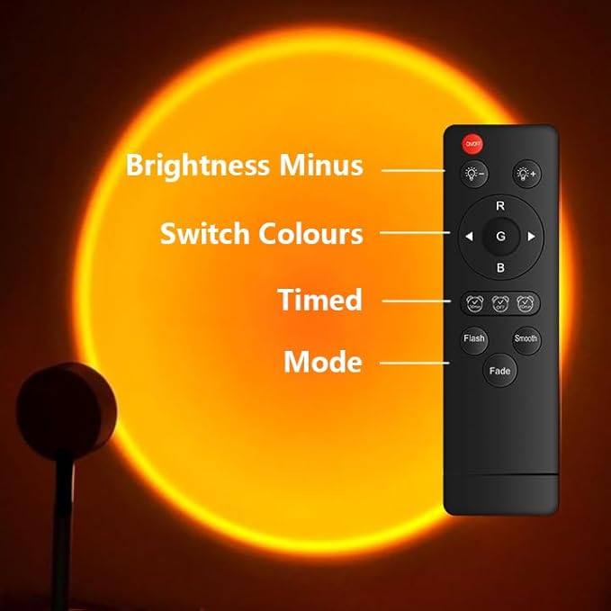 JIMEI Sunset Lamp Projector Led Lights for Bedroom Night Light RGB Lights Sun Sunlight Sunrise Lamp Mood Lighting Home/Room Decor Christmas Gifts for Women,Tabletop Multicolor