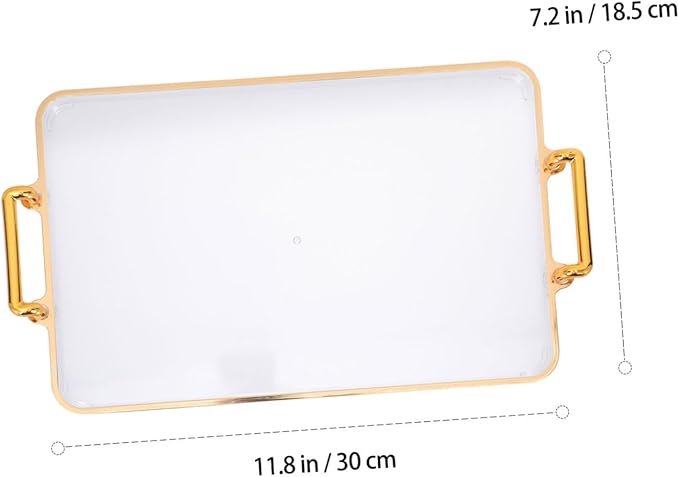 FOMIYES Luxury Rectangular Tray for Desserts and Jewelry Multi-Functional Makeup Organizer Decorative Food Serving Platter Elegant Design for Home and Parties
