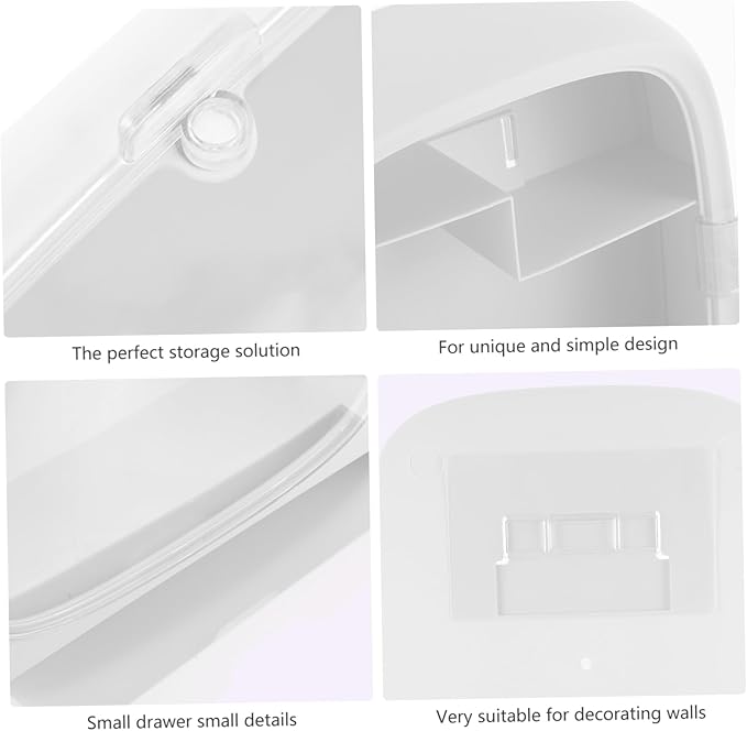 PRETYZOOM 1pc Hanging Holder Wall Shelf Storage Rack for Bathroom Makeup Box Makeup Organizer for Vanity Lipstick Organizer