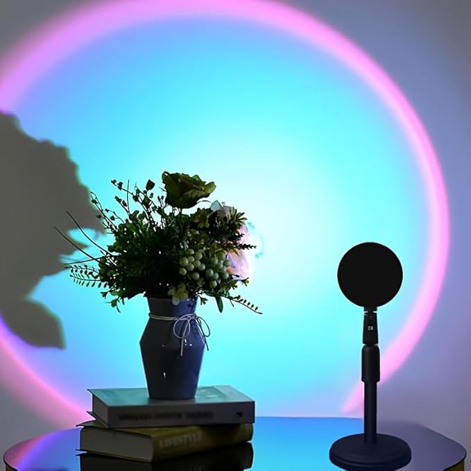 Sunset Lamp Projector with APP & Remote Control, Rotation Multiple Colors Changing LED Lamp Night Light, Sunset Light for Bedroom Decor/Party/Tiktok Live/Room Decor