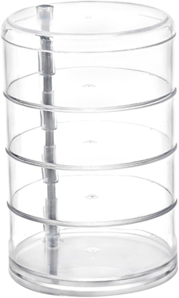 LIFKOME Layer Rotating Desktop Storage Box Acrylic Jewelry Cosmetic Organizer Multi-functional Case for Earrings Rings Beads