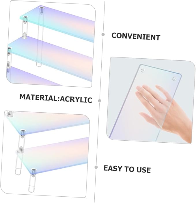 Zerodeko Acrylic Display Case Riser Stand for Handicrafts Makeup Jewelry Toy Collection Organizer