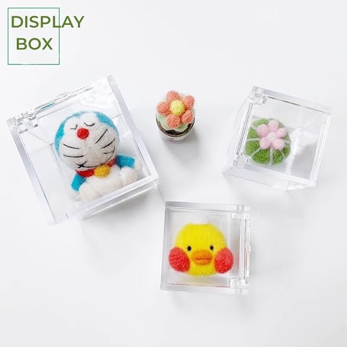 KissYou Acrylic Box with Lid Clear Square Cube Face Towel Storage Box Desk Organizers Aesthetic Hair Accessories Gift Box