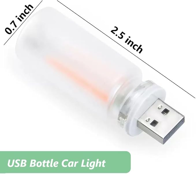 4PCS Dimmable Touch Control USB Light, Frosted Glass Night Lights, Glass Plug in USB Light Bulbs, Cute Interior Car Lights, Retro Led Ambient Lighting, Small Mood Lamp for Bedroom, Hallway, Nursery