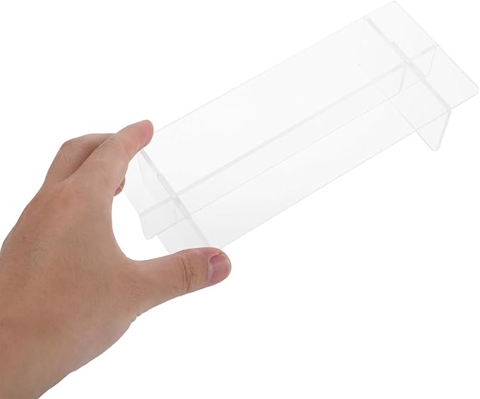 Acrylic Display Risers Shelf 2pcs 20cm Organizer Stand for Action Figures Makeup Perfume Collectibles Showcase Desktop Storage