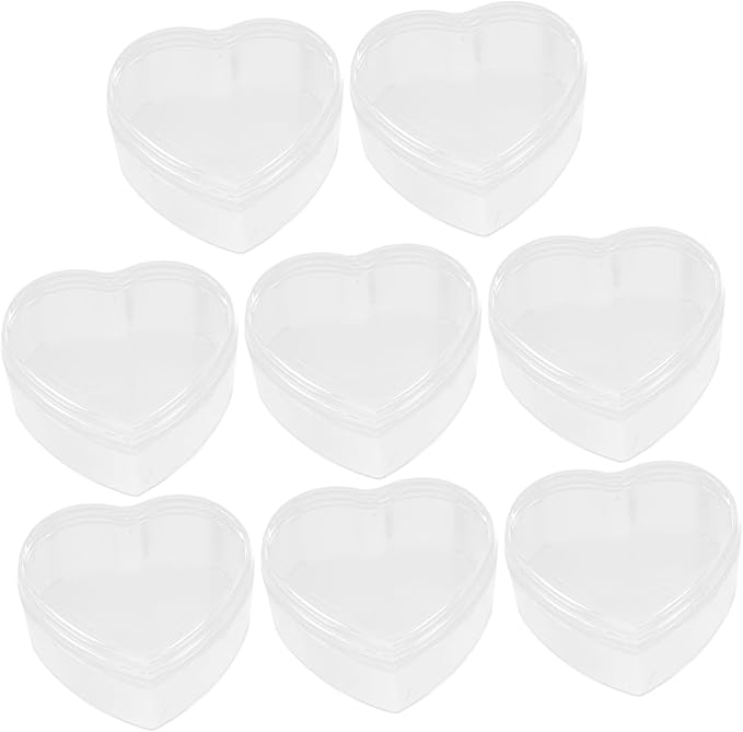 GALPADA 12pcs Heart Shaped Candy Storage Box Cute Jewelry Holder for Earrings Decorative Makeup Organizer for Boys and Girls and Parties