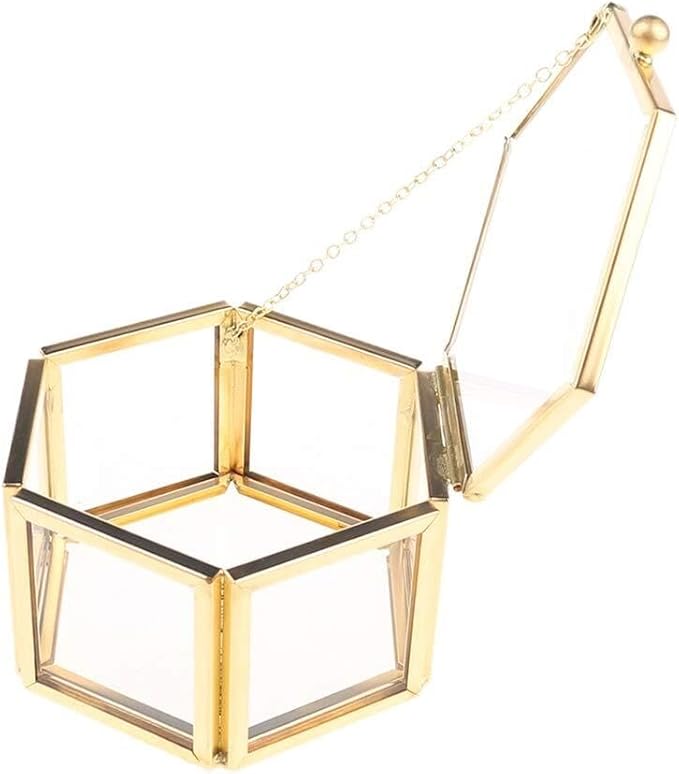 Makeup Organizer Geometric Jewelry Display Organizer Box For Case Home Decorative Box for Storage Trinket Earring Chest Jewellery Organiser Stand Holder,Convenient,Neat and Beautiful