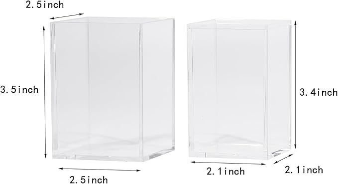 Instax Mini 2x3 Polaroid Photo Acrylic Frame,Small Picture Mini Cute Display Holder for Fujifilm Instax Mini 3-inch Photos Display, Clear Acrylic Photo Pen Holder,Office Desk Organizer