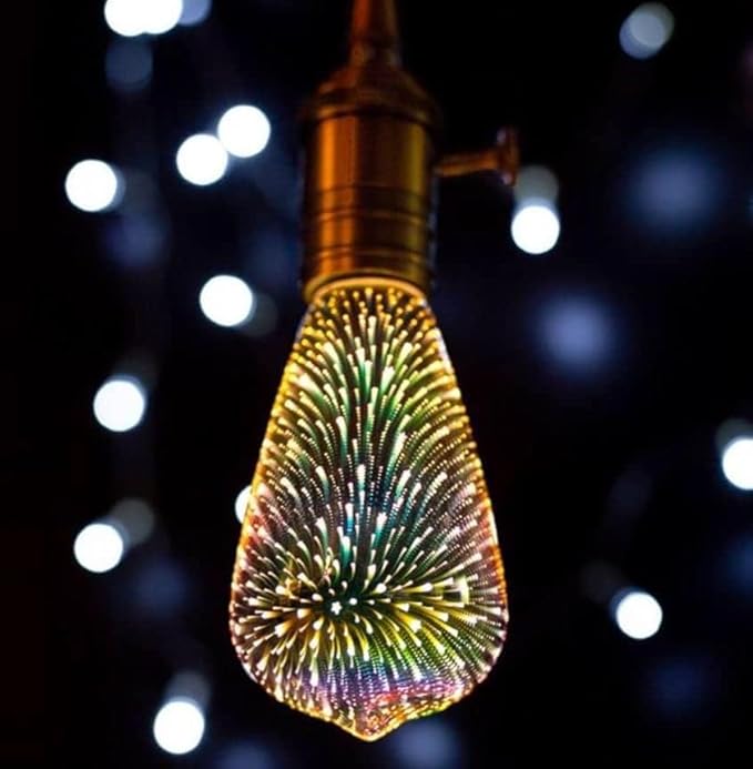 Feit Electric Infinity 3D Fireworks LED Light Bulb, ST19 LED Bulb, ST19/PRISM/LED,1 Count (Pack of 1), Multicolor | Pack of 2