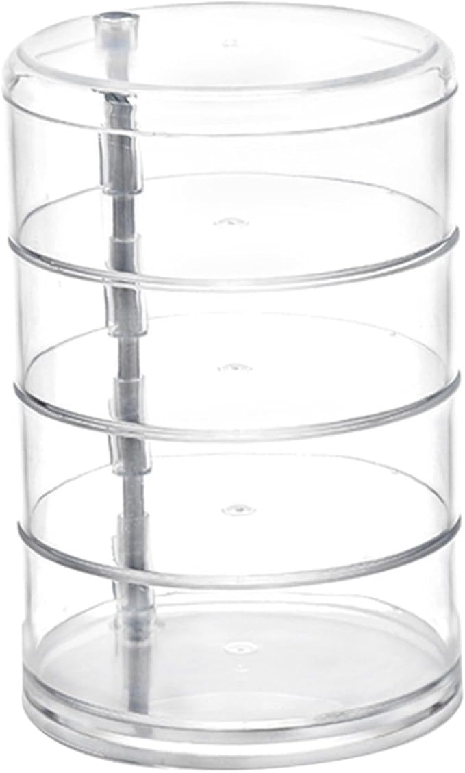 SHERCHPRY 2pcs Plastic Four-layer Rotating Jewelry Storage Box Cosmetic Organizer for Easy Access to Earrings and Items Desktop