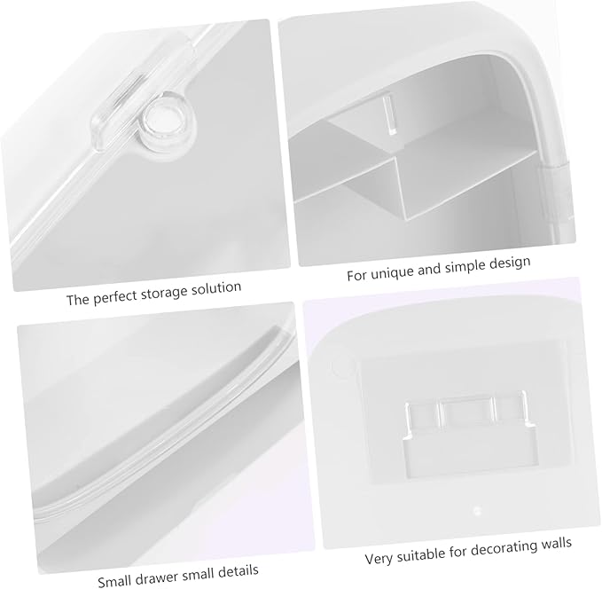 1pc Wall-mounted Makeup Organizer Box Lipstick Holder Shower Accessories Storage Rack Decorative Bathroom Storage