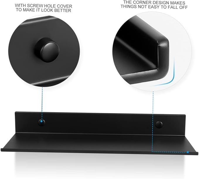 Makeup Organizer Wall-mounted Storage Brackets Toiletry Storage Vase Holders Tissue Box Easy Install Black Multipurpose