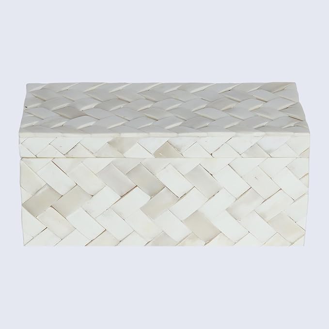 Handicrafts Home Decorative Organizer Box 10x5 – Large Keepsake Box with Lid, Modern Decorative Storage Box, Bohemian Coffee Table Décor, Jewelry & Memory Box, Decorative Accent Box for Home Décor