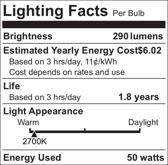 GODONLIF GU10 Bulb 120V 50W Light Bulbs for Candle Warmer Lamp, GU10+C, MR16 with Glass Cover, 2700K Warm White, Dimmable, Pack of 6
