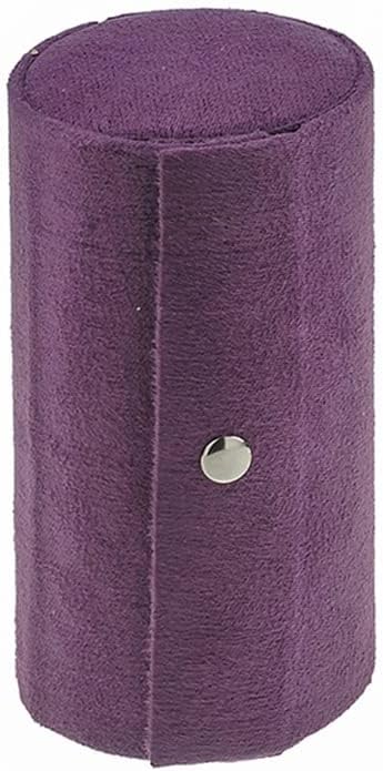 Cylinder Shaped Jewellery Storage Roll Case Velvet Travel Makeup Ring Ear Pendant Necklace Organizer Display Box (Color : B, Size : 13.5 * 7.5 cm) (D 13.5 * 7.5 cm)