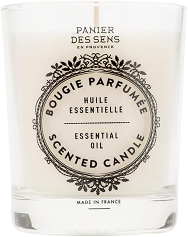 Panier des Sens Verbena Candle - Hand-Poured in Provence, France - Long Lasting Scented Candles up to 55 Hours Burn Time - Verbena Scented Candle - 100% Natural Cotton Wick - 6.3 oz Decorative Candles