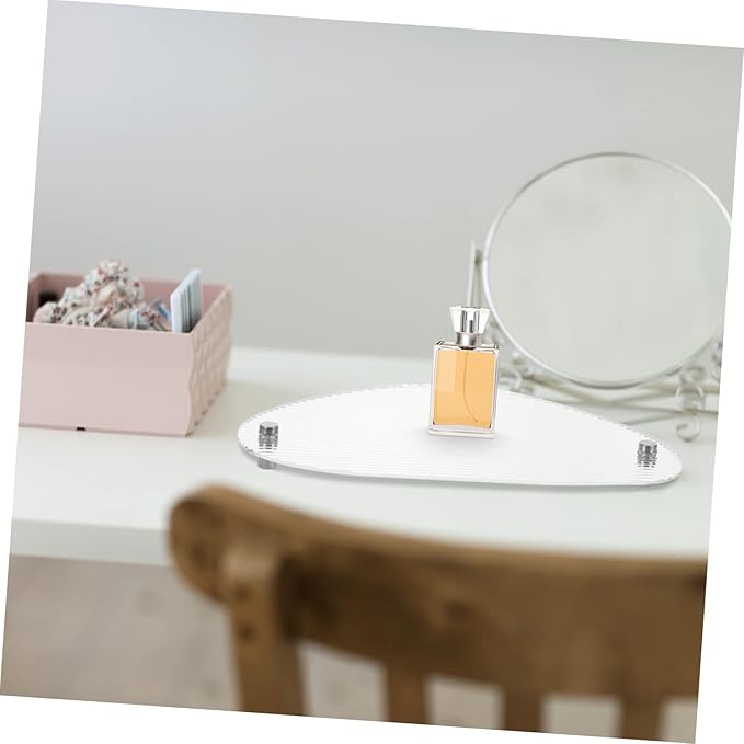 Happyyami Stylish Acrylic Perfume Holder Organizer Makeup Vanity Decorative Easy to Clean