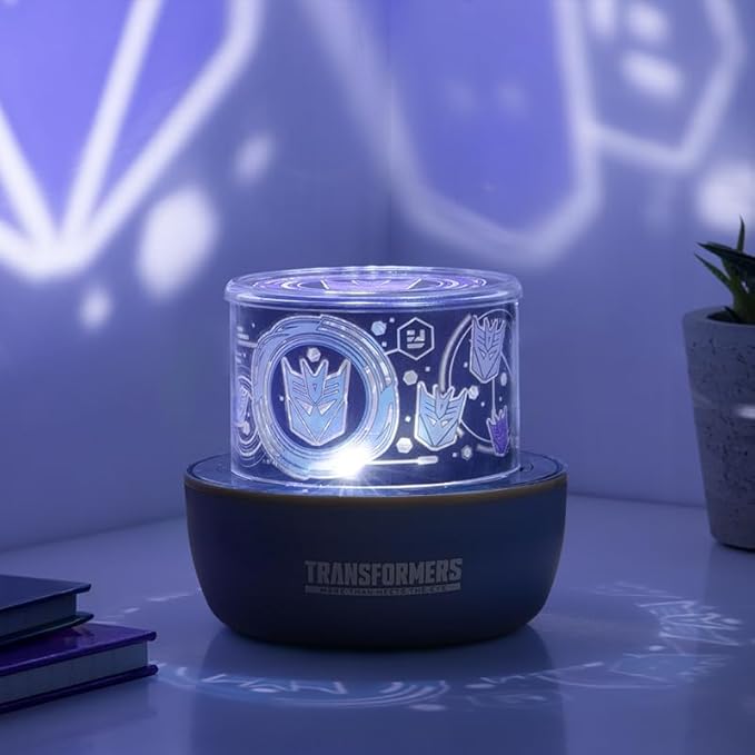Transformers Projection Light Officially Licensed Room Decor for Boys and Girls Autobots Night Light Includes Two Scenes and Sound, Action Figure Gift | Paladone
