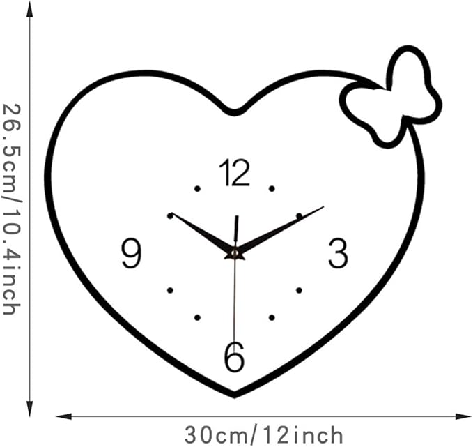 Baoblaze Acrylic Wall Clock and Straw Organizer Creative Design for Study Room Cafe Office Makeup Brushes Bar Counter Home Decor