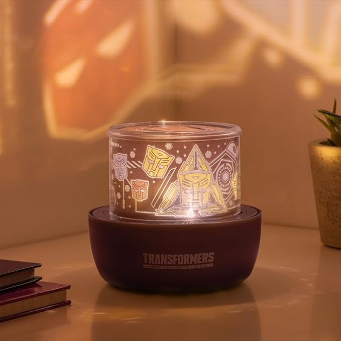 Transformers Projection Light Officially Licensed Room Decor for Boys and Girls Autobots Night Light Includes Two Scenes and Sound, Action Figure Gift | Paladone
