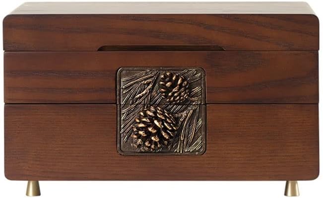 Makeup Organizers Wooden Box Jewelry Box Watch Storage Box with Drawer Double-Layer Jewelry Box Retro Jewelry Box Bracelet Watch Box Gift Jewelry Case