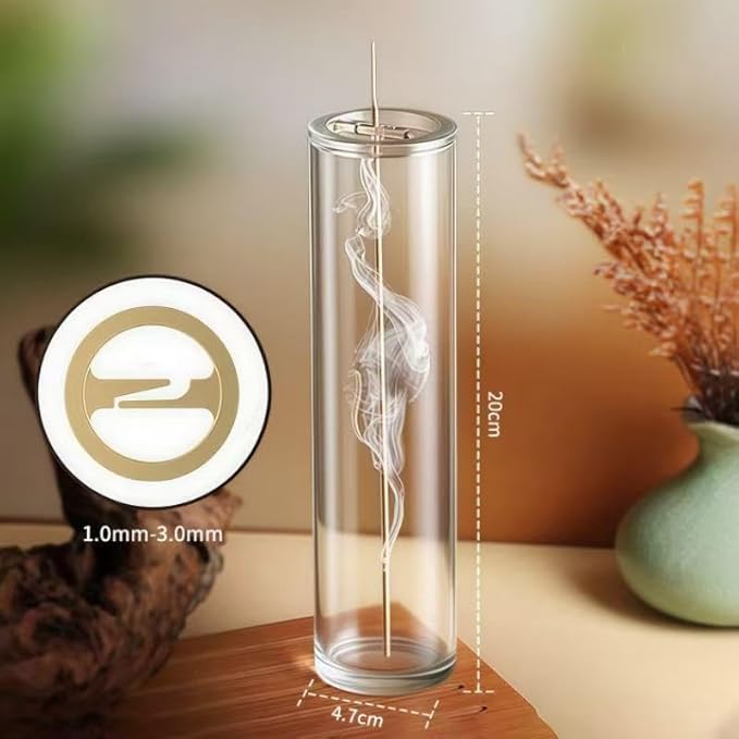 Seedlink Wooden Aromatherapy Incense Holder – Upside Down Hanging Rack with 1L Ash Catcher for Yoga Space or Home Office Décor & Meditation
