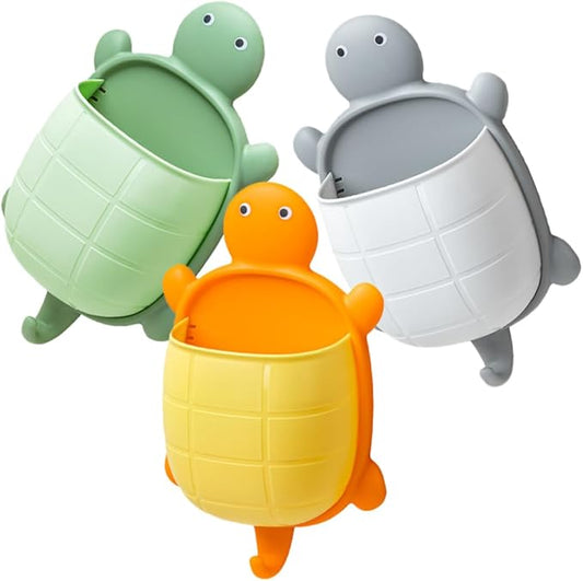 GARVALON Turtle Design Wall Mount Storage Box Pp Material Bathroom Makeup Organizer Floating Shelf for Living Room