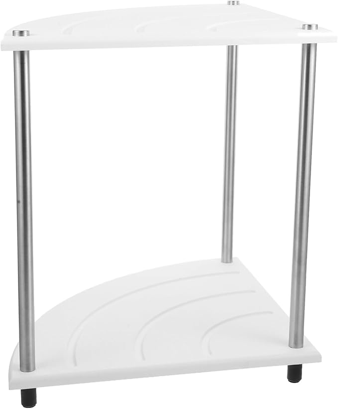 SOLUSTRE Multi Tier Corner Bathroom Storage Shelf Diatom Ooze Countertop Organizer for Makeup Sturdy Corner Shelf Easy Installation Design