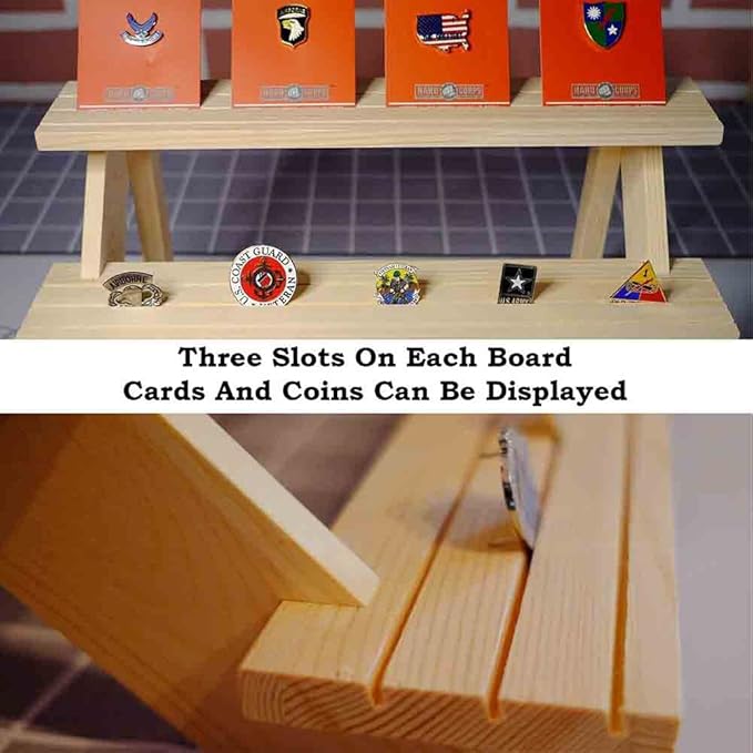 4 Steps Display Riser, Earring Display Stands, Showcase Cascading Merchandise Organizer Tray Vendor Display Supplies for Tabletop Shows Solid Wood…