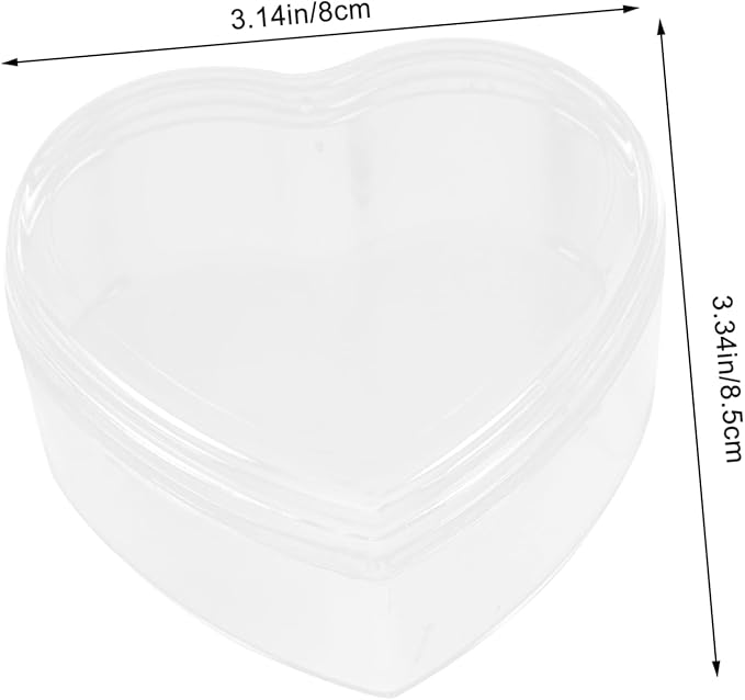 GALPADA 12pcs Heart Shaped Candy Storage Box Cute Jewelry Holder for Earrings Decorative Makeup Organizer for Boys and Girls and Parties