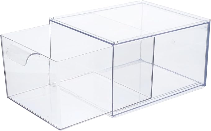 Detachable Transparent Jewelry Storage Box Stackable Organizer for Cosmetics and Tiny Items for Home Office Parties Elegant Design