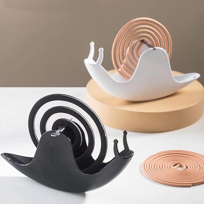 Accddio Incense Holder,Mosquito Coil Holder,Snail Incense Burner Holder,Mosquito Coil Burner of Iron Material for Table Decorations or Gifts (Black)