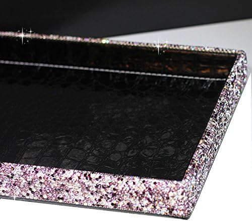 BestblingBling Classic Bling Rhinestone Jewelry or Makeup Storage Box Organizer Display Storage case for Desk or Table (Purple)