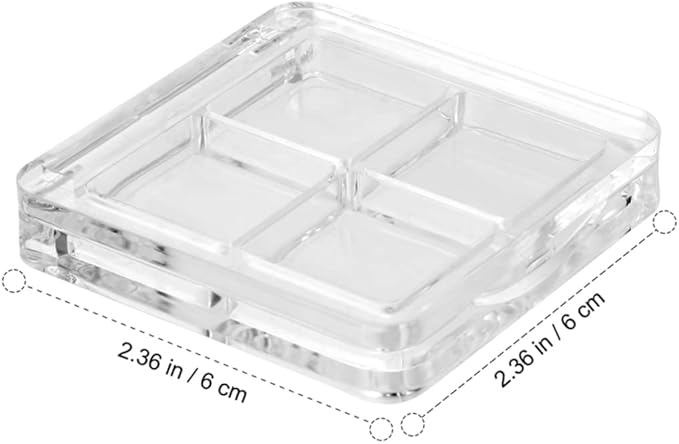 PartyKindom 10pcs Eyeshadow Storage Case Makeup Organizer Travel Blusher Box Eyeshadow Sub Container Cosmetics Box