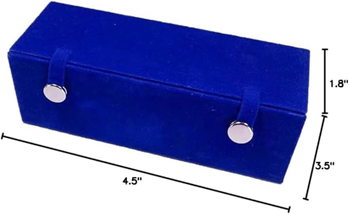 atorakushon Combo Blue Multipurpose Velvet Folder Earring & Ring Box case Jewellery Organizer Pouch Travelling Box