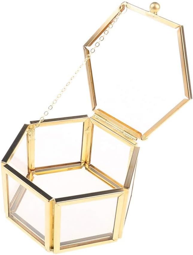 Makeup Organizer Geometric Jewelry Display Organizer Box For Case Home Decorative Box for Storage Trinket Earring Chest Jewellery Organiser Stand Holder,Convenient,Neat and Beautiful