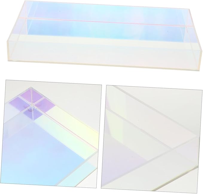 Garneck Colorful Acrylic Storage Tray Rectangular Desktop Organizer for Jewelry and Makeup Plastic Tray for Home Use Easy to Clean for Organizing Accessories