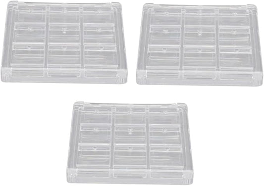 9pcs Transparent Eyeshadow Sub Package Box for Makeup Empty Lipstick and Blush Case Portable Cosmetic Organizer for Travel and Daily Use