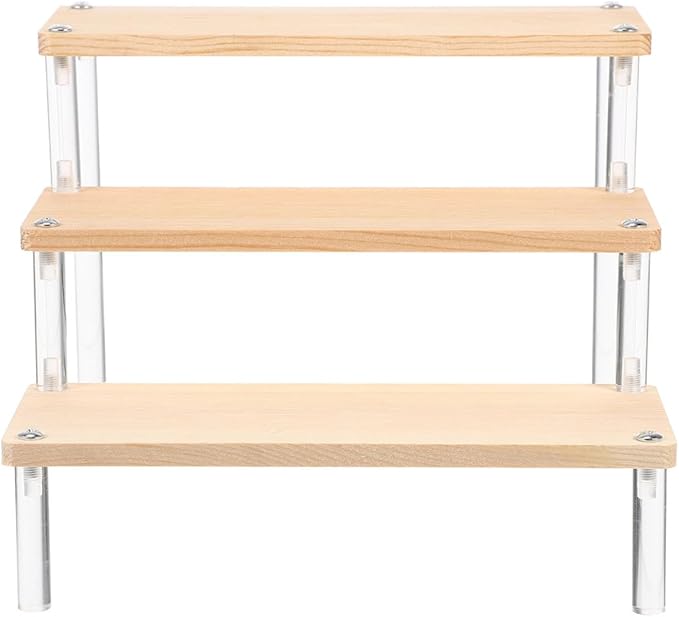Desktop Dessert Stand 3-Tier 30Cm Display Rack Wear-Resistant Figures and Makeup Holder Household Display Organizer for Home and Party Use