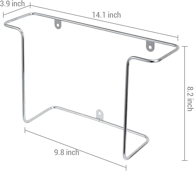 MyGift Modern Metal Wire Wall Mounted Vinyl Records Storage Racks, Hanging LP Record Holders, Floating Album Cover Display Shelves, Set of 2 (Silver-2 Pcs)