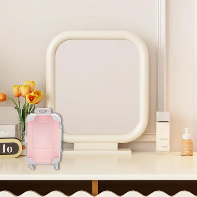 5Pcs 5 Colors Mini Suitcase Gift Box Bulk Empty Eyelash Packaging Boxes Small Colorful Luggage Party Favor ABS Plastic False Lash Storage Organizer for Eyelash Candy Makeup Travel Tool Women