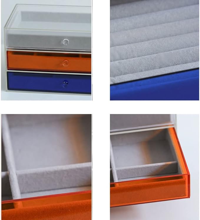 Makeup Organizers Jewelry Box Storage Box Small Jewelry Box Cosmetic Box Can Store Rings Bracelets Necklaces Earrings Watches Jewelry Case
