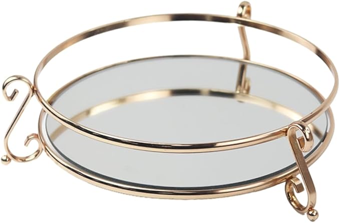 Cabilock 1pc Polishing Mirror Tray for Home Elegant Cosmetic Storage Holder Creative Makeup Organizer Stylish Vanity Decor for Products