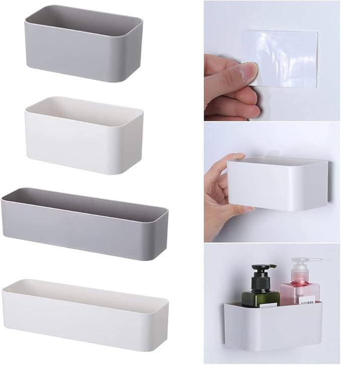 XTYPE Wall Mounted Organizer Makeup Table Storage Box Wall Shelf Adhesive Bathroom Storage Rack Drawer Organizer Remote Control Holder (Color : 250cm, Size : Black)